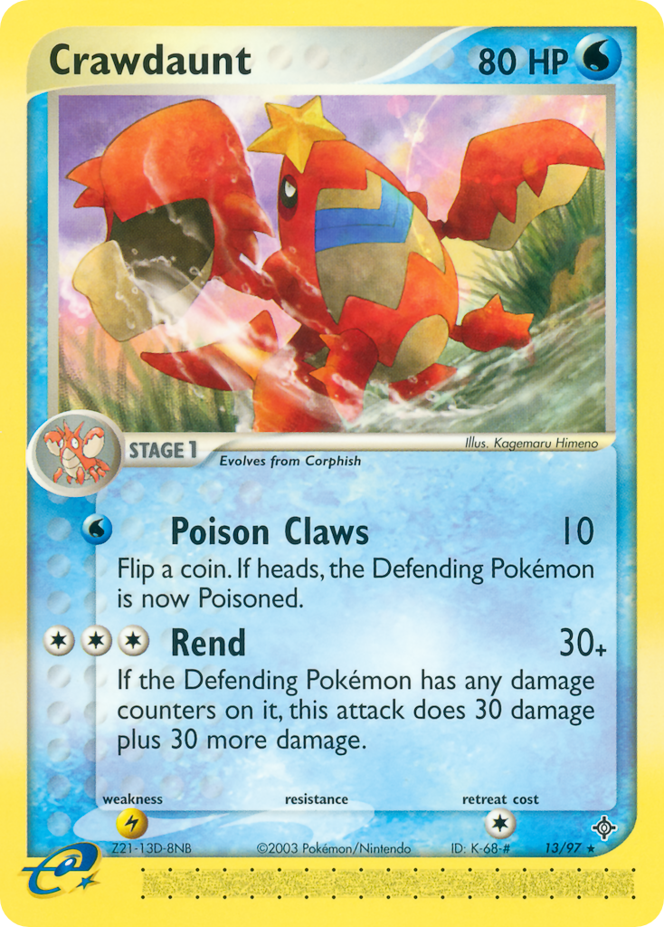 Crawdaunt 13/97 — Pokémon EX Dragon