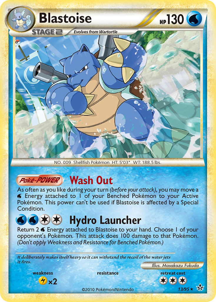 Blastoise 13/95 Pokémon Unleashed (2010) English card — catalogue reference