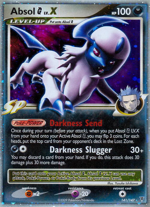 Absol G LV.X 141/147 Pokémon Supreme Victors (2009) English card — catalogue reference