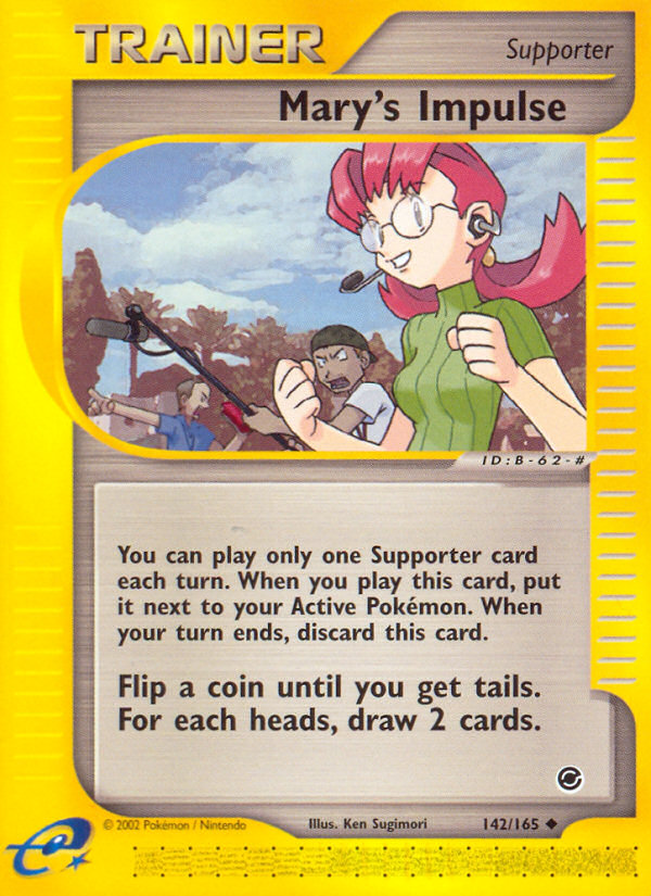 Mary's Impulse 142/165 — Pokémon Expedition Base Set