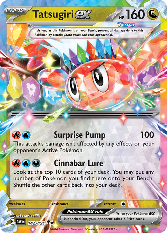 Pokemon Tatsugiri EX Surging Sparks 142/191 Trading Card
