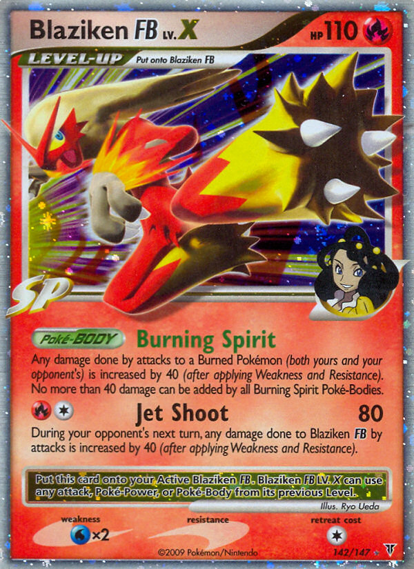 Blaziken FB LV.X 142/147 Pokémon Supreme Victors (2009) English card — catalogue reference