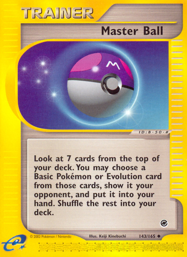 Master Ball 143/165 — Pokémon Expedition Base Set