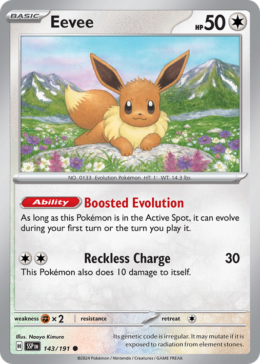 Pokemon Eevee Surging Sparks 143/191
