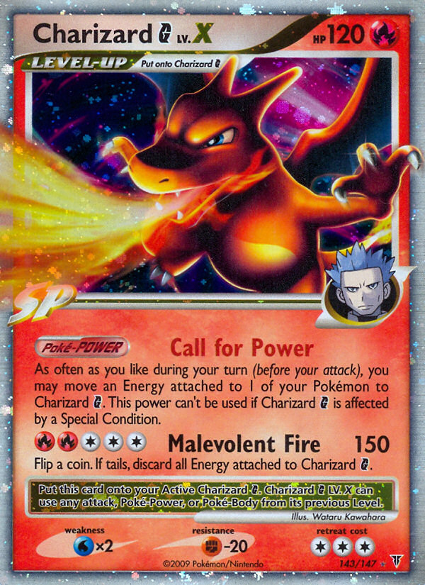 Charizard G LV.X 143/147 Pokémon Supreme Victors (2009) English card — catalogue reference