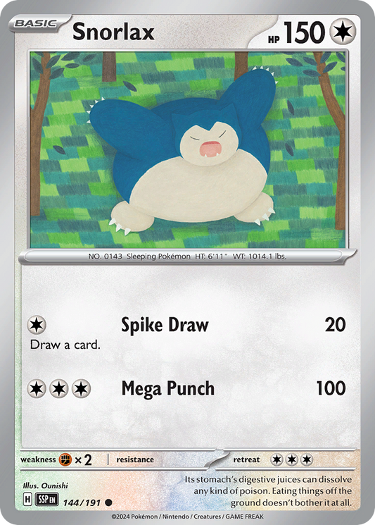 Pokemon Snorlax Surging Sparks 144/191