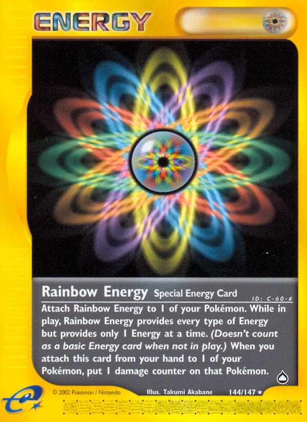 Rainbow Energy 144/147 — Pokémon Aquapolis