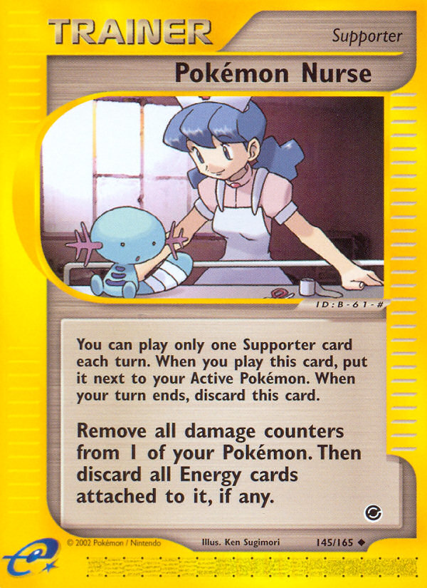 Pokémon Nurse 145/165 — Pokémon Expedition Base Set