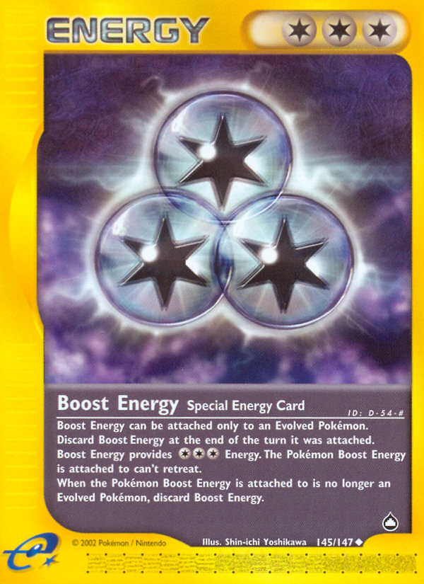 Boost Energy 145/147 — Pokémon Aquapolis
