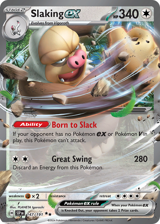 Pokemon Slaking ex Surging Sparks 147/191