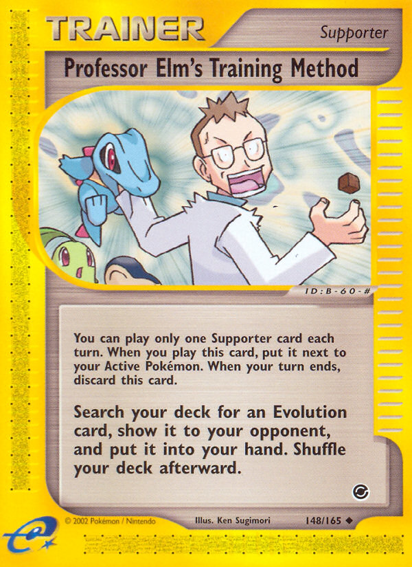 Professor Elm's Training Method 148/165 — Pokémon Expedition Base Set