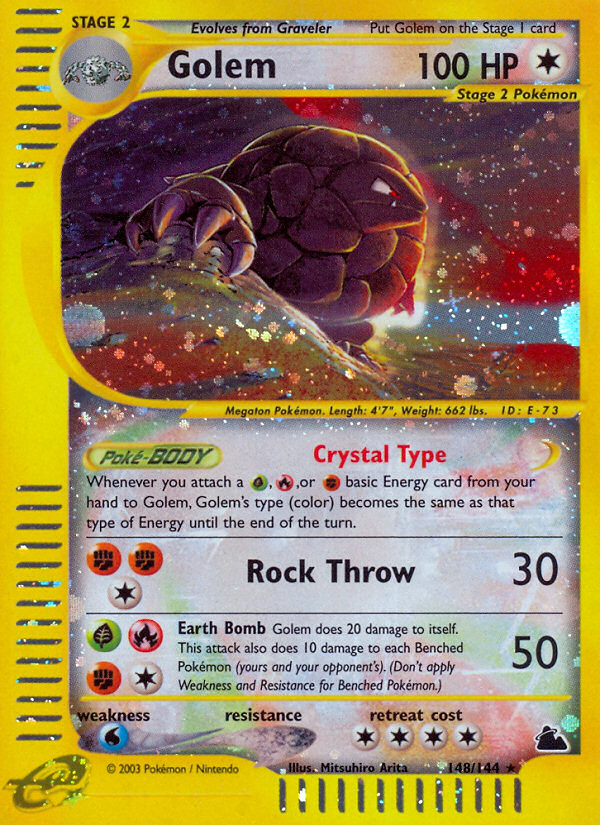 Golem 148/144 — Pokémon Skyridge