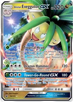 Alolan Exeggutor GX Ultra Rare SM - Crimson Invasion 74/111 MP (Back)