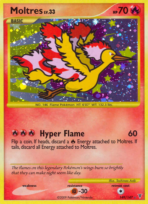 Moltres 149/147 Pokémon Supreme Victors (2009) English card — catalogue reference