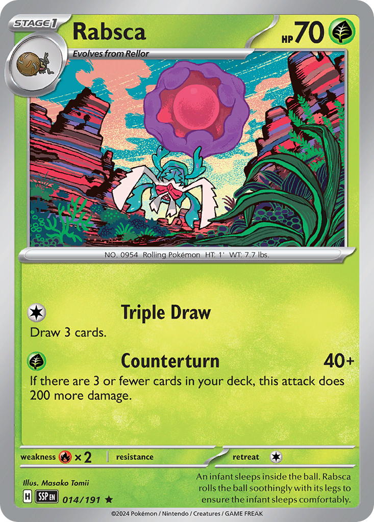Pokemon Rabsca Surging Sparks 014/191