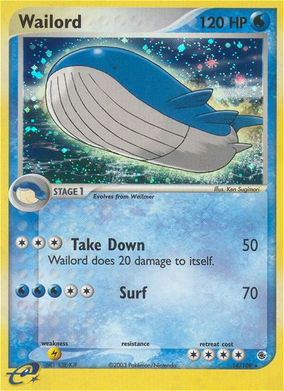 Wailord 14/109 — Pokémon EX Ruby & Sapphire