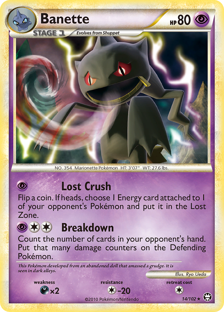 Banette 14/102 Pokémon Triumphant (2010) English card — catalogue reference