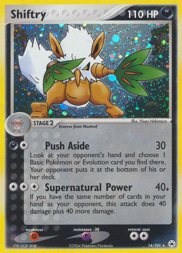 Shiftry 14/101 Pokémon EX Hidden Legends 2004 Holo Rare card