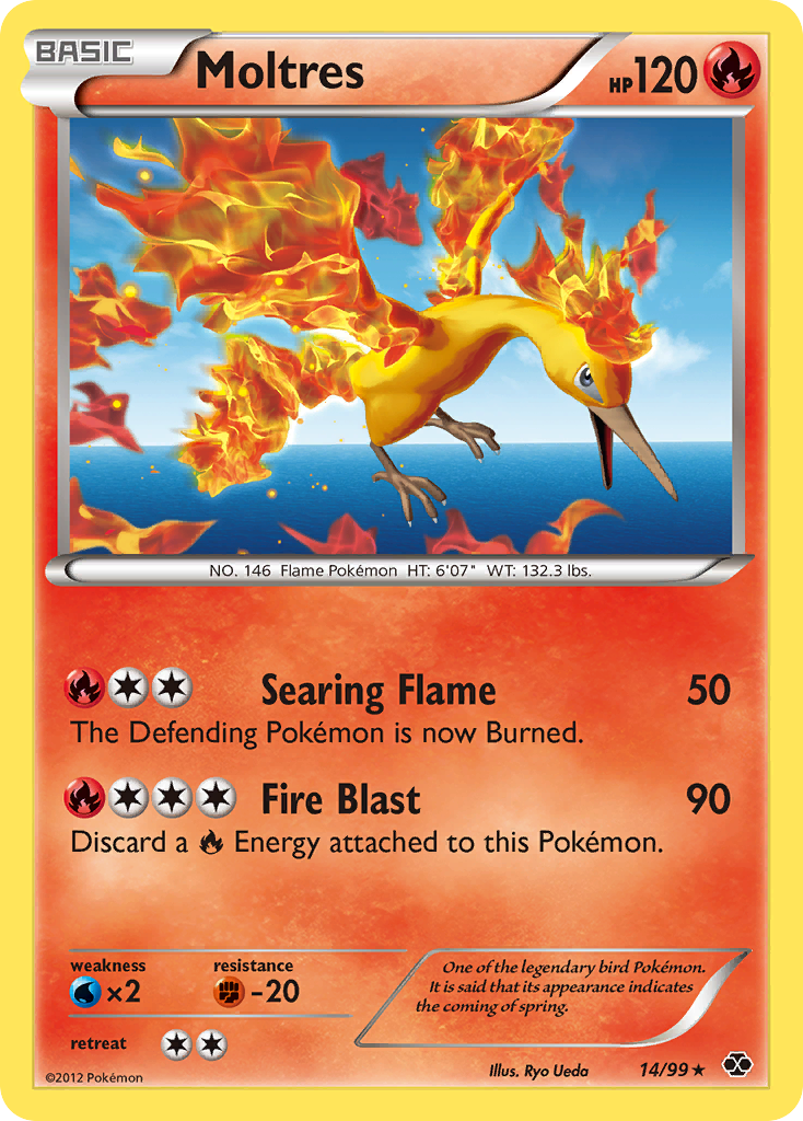 Moltres 14/99 Pokémon Next Destinies (2012) English card — catalogue reference