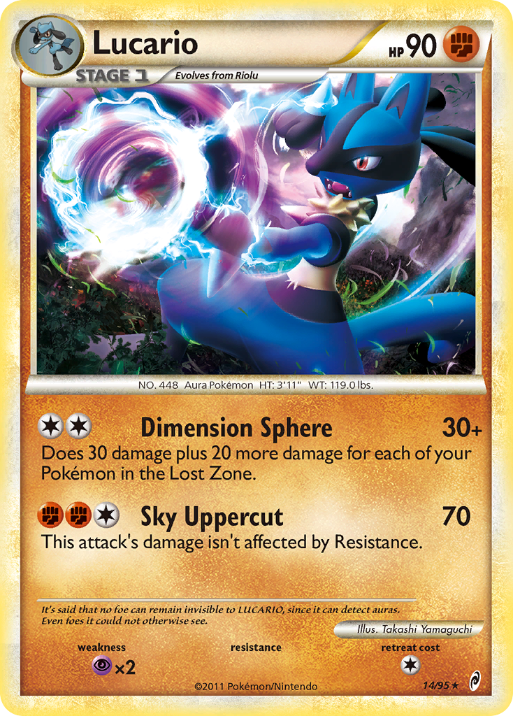 Lucario 14/95 Pokémon Call of Legends (2011) English card — catalogue reference