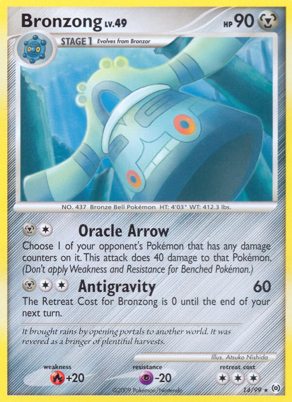 Bronzong 14/99 Pokémon Arceus (2009) English card — catalogue reference