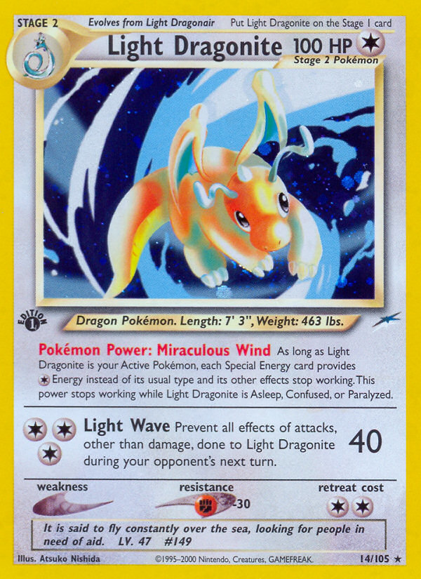 Light Dragonite 14/105 — Pokémon Neo Destiny