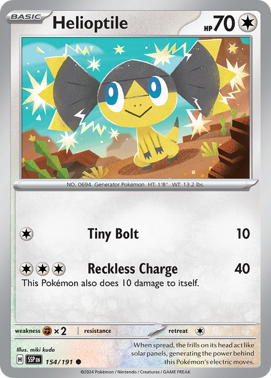 Pokemon Helioptile Surging Sparks 154/191