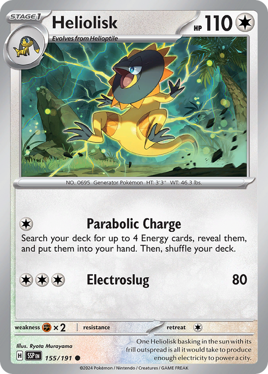Pokemon Heliolisk Surging Sparks 155/191