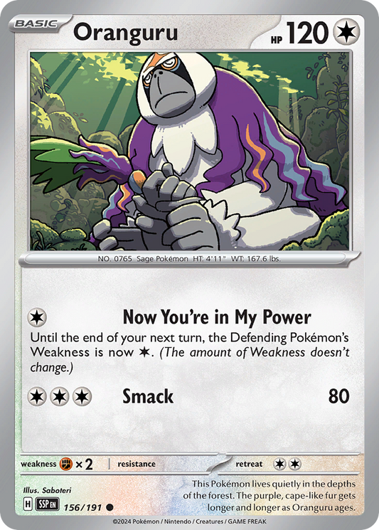 Pokemon Oranguru Surging Sparks 156/191