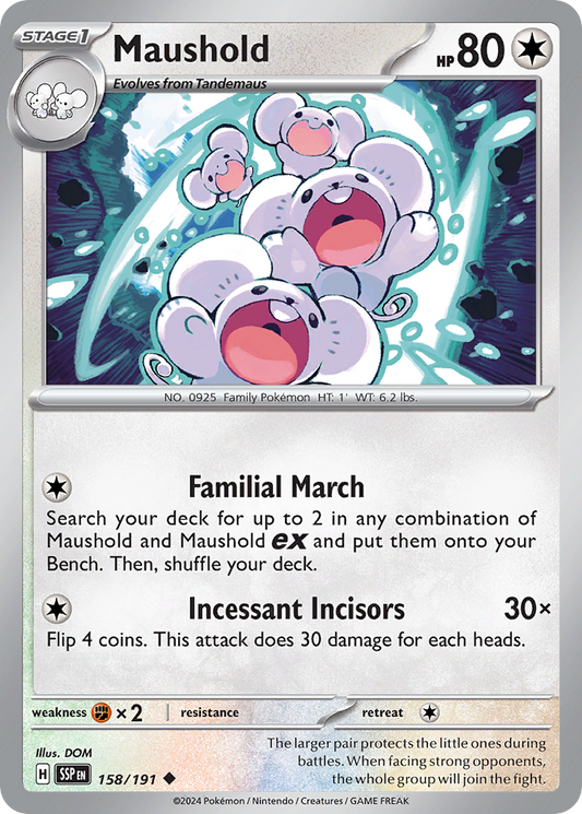 Pokemon Maushold Surging Sparks 158/191