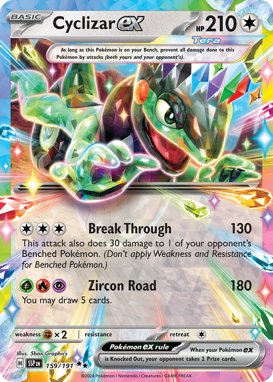 Pokemon Cyclizar ex Surging Sparks 159/191