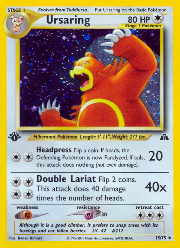 Ursaring 15/75 — Pokémon Neo Discovery