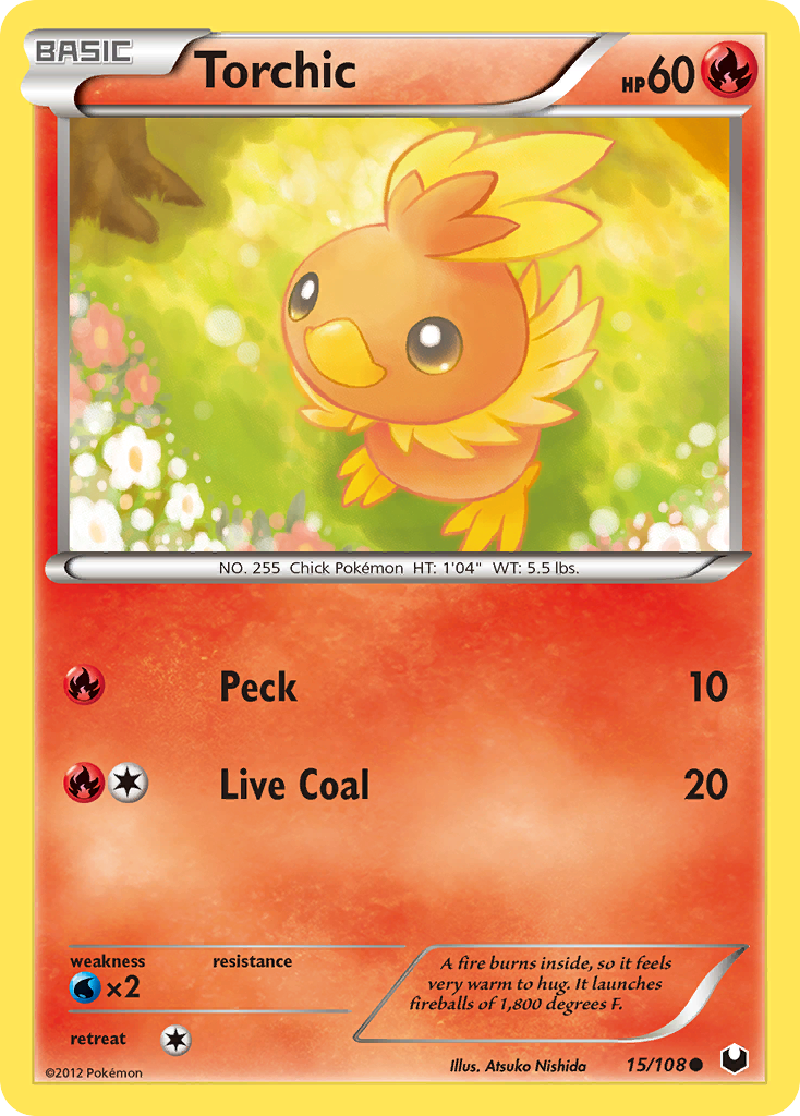 Torchic 15/108 Pokémon Dark Explorers (2012) English card — catalogue reference