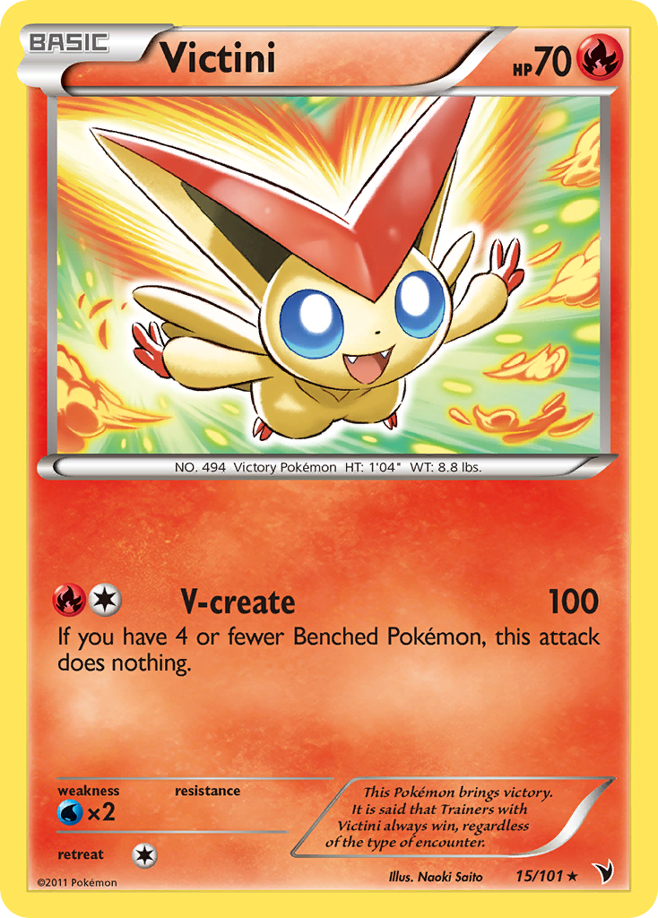 Victini 15/101 Pokémon Noble Victories (2011) English card — catalogue reference
