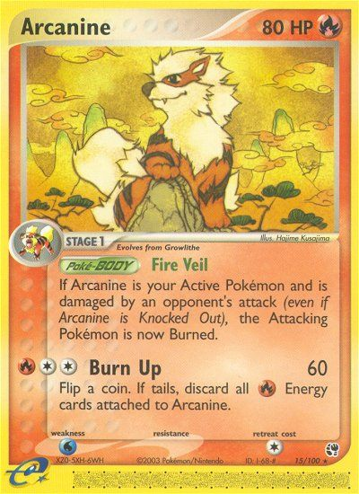Arcanine 15/100 — Pokémon EX Sandstorm
