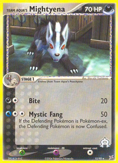 Team Aqua's Mightyena 15/95 — Pokémon EX Team Magma vs Team Aqua