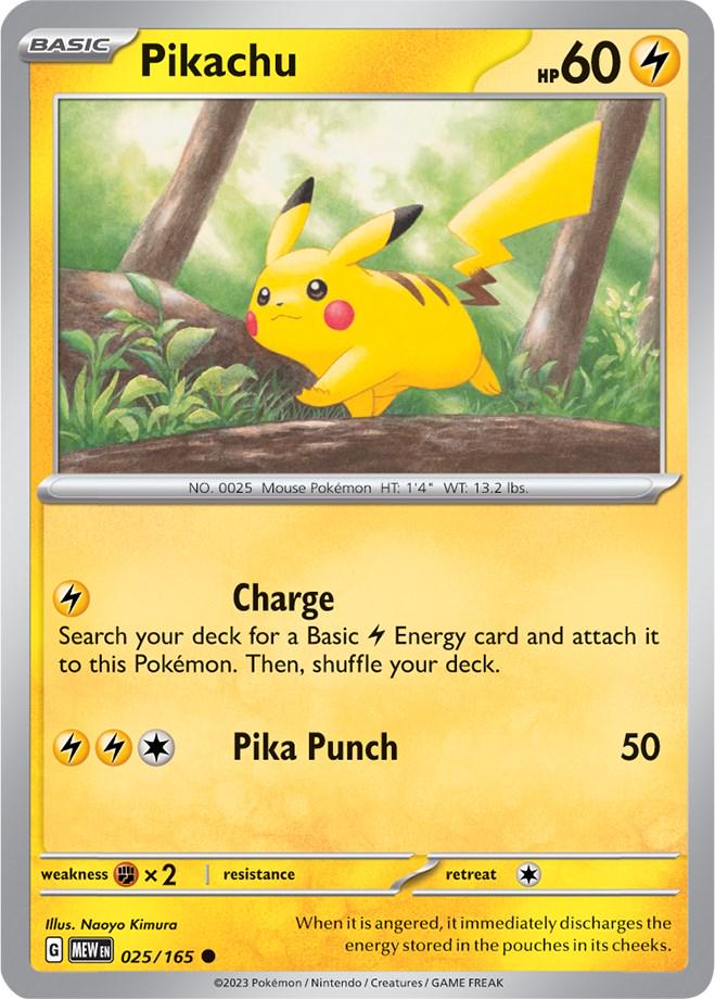 Pokemon Pikachu 151 Set 025/165