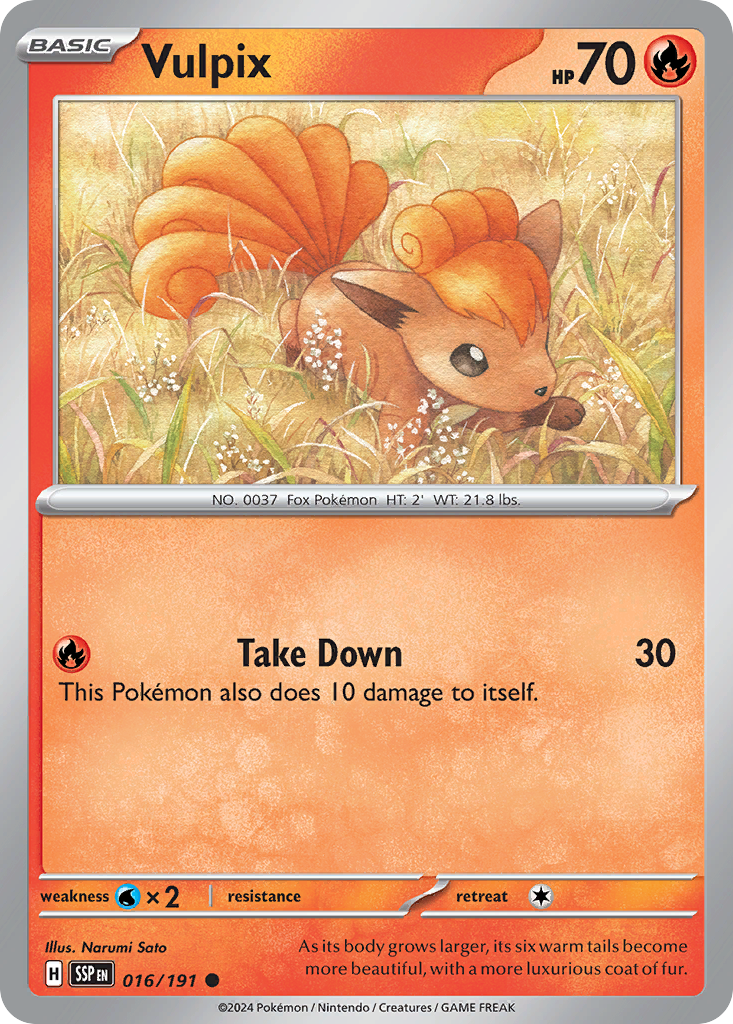 Pokemon Vulpix Surging Sparks 016/191