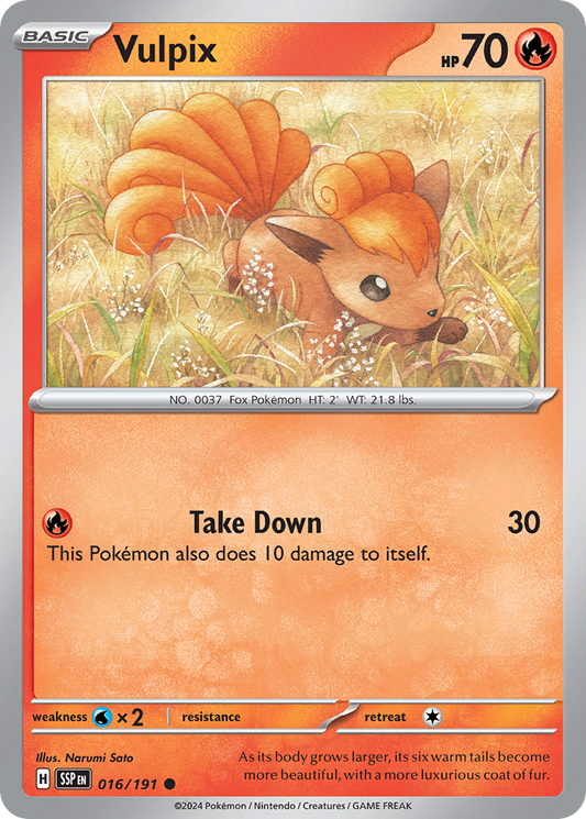 Pokemon Vulpix Surging Sparks 016/191