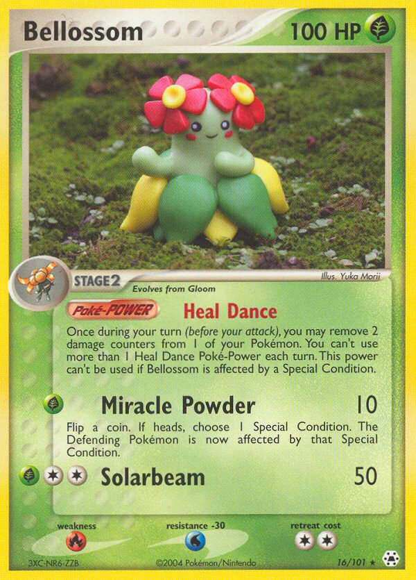 Bellossom 16/101 Pokémon EX Hidden Legends 2004 card