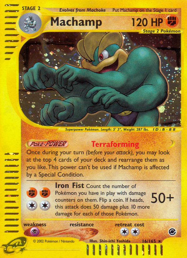 Machamp 16/165 — Pokémon Expedition Base Set