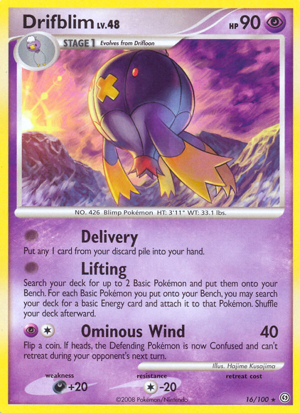 Drifblim 16/100 Pokémon Stormfront (2008) English card — catalogue reference