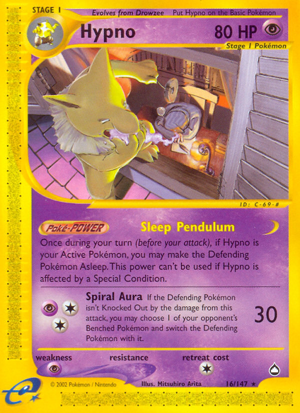 Hypno 16/147 — Pokémon Aquapolis