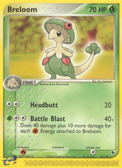 Breloom 16/109 — Pokémon EX Ruby & Sapphire