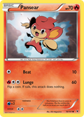 Pansear 16/101 Pokémon Noble Victories (2011) English card — catalogue reference