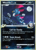 Weavile G 17/127 Pokémon Platinum (2009) English card — catalogue reference