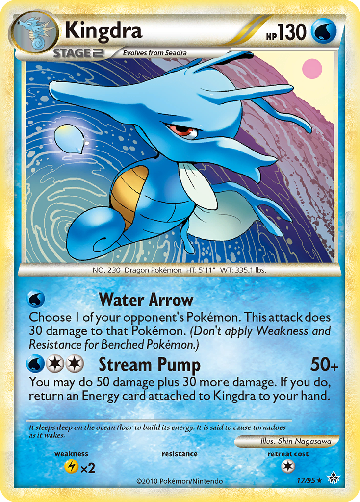 Kingdra 17/95 Pokémon Unleashed (2010) English card — catalogue reference