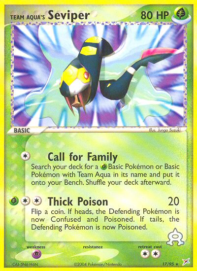 Team Aqua's Seviper 17/95 — Pokémon EX Team Magma vs Team Aqua
