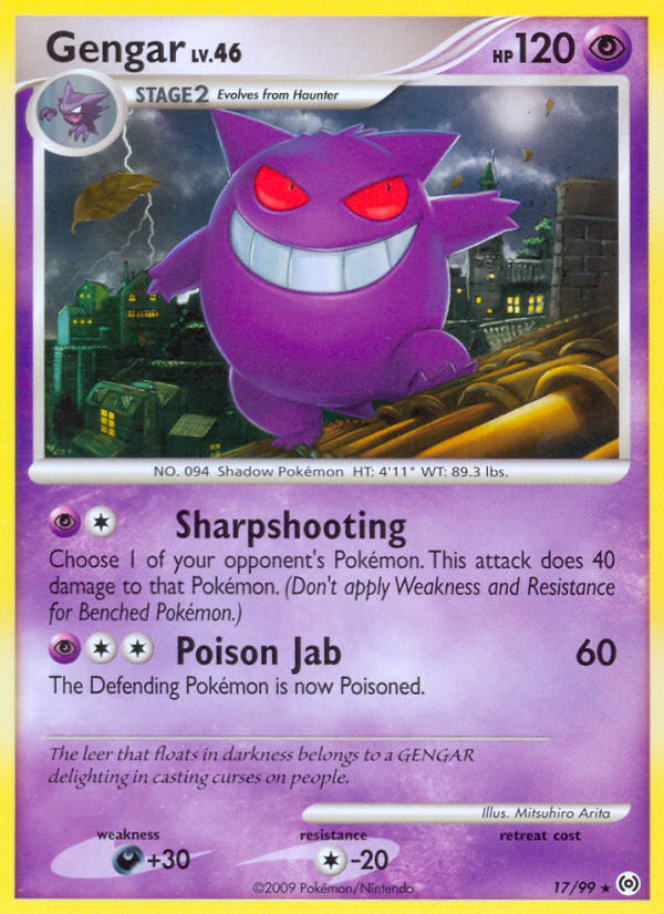 Gengar 17/99 Pokémon Arceus (2009) English card — catalogue reference