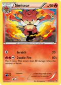 Simisear 17/101 Pokémon Noble Victories (2011) English card — catalogue reference